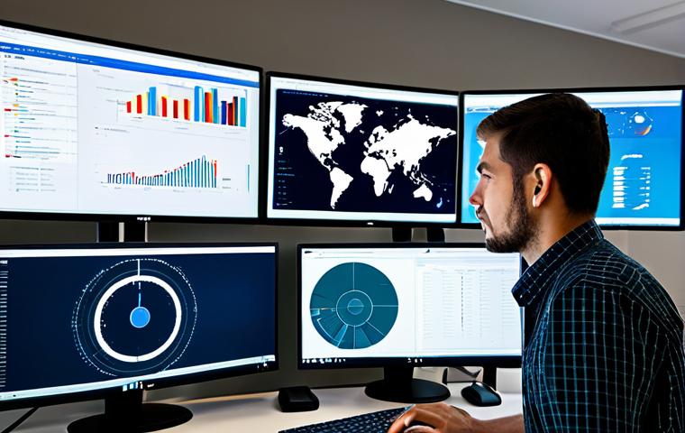 **

A cybersecurity professional in a modern office, analyzing network traffic data on a large monitor, fully clothed, appropriate attire, safe for work, perfect anatomy, natural proportions, professional environment, showcasing firewall configurations and intrusion detection system alerts. Includes network diagrams and cryptographic algorithm visualizations in the background, illustrating web security principles like SQL injection prevention and XSS defense. Family-friendly, educational content.

**