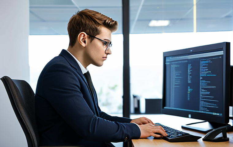 Junior Security Engineer**

A young, professional-looking cybersecurity engineer, fully clothed in appropriate business casual attire, working at a computer in a modern office environment. The engineer is analyzing security logs. The scene is well-lit and depicts a focused, professional atmosphere. Safe for work, appropriate content, fully clothed, professional. Perfect anatomy, correct proportions, natural pose, well-formed hands, proper finger count, natural body proportions. High quality, detailed, realistic.

**