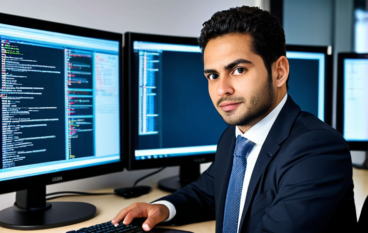 Information Security Professional**

"A professional information security engineer, fully clothed in business attire, working at a modern desk with multiple monitors displaying code. Focus on a serious but friendly expression. Safe for work, appropriate content, perfect anatomy, correct proportions, professional."

**