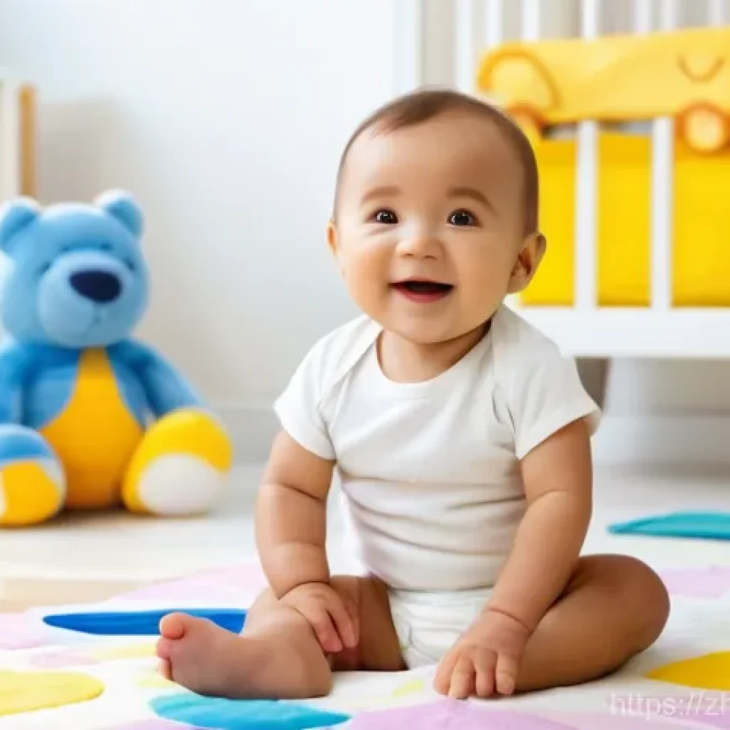 정보보안 실기 시험 합격률을 높이는 핵심 비법 - A joyful infant, approximately 8 months old, sitting upright on a plush, colorful playmat. The baby ...