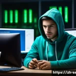 정보보안 자격증 취득 후 커리어 성공 사례 - The Ascendancy of Practical Skills**

    A realistic, cinematic photograph of a focused young cyber...