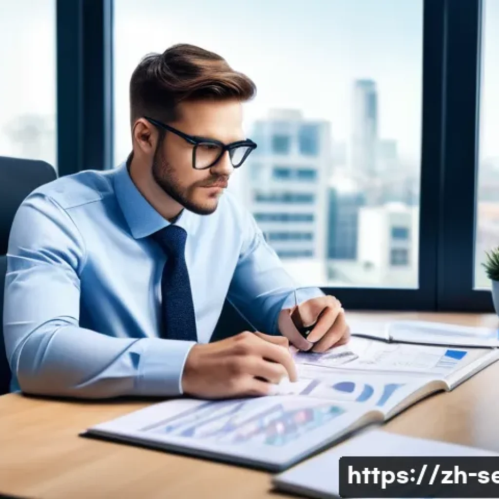 정보보안 자격증과 경력 개발의 상호 보완성 - A professional information security specialist studying cybersecurity certifications at a modern off...