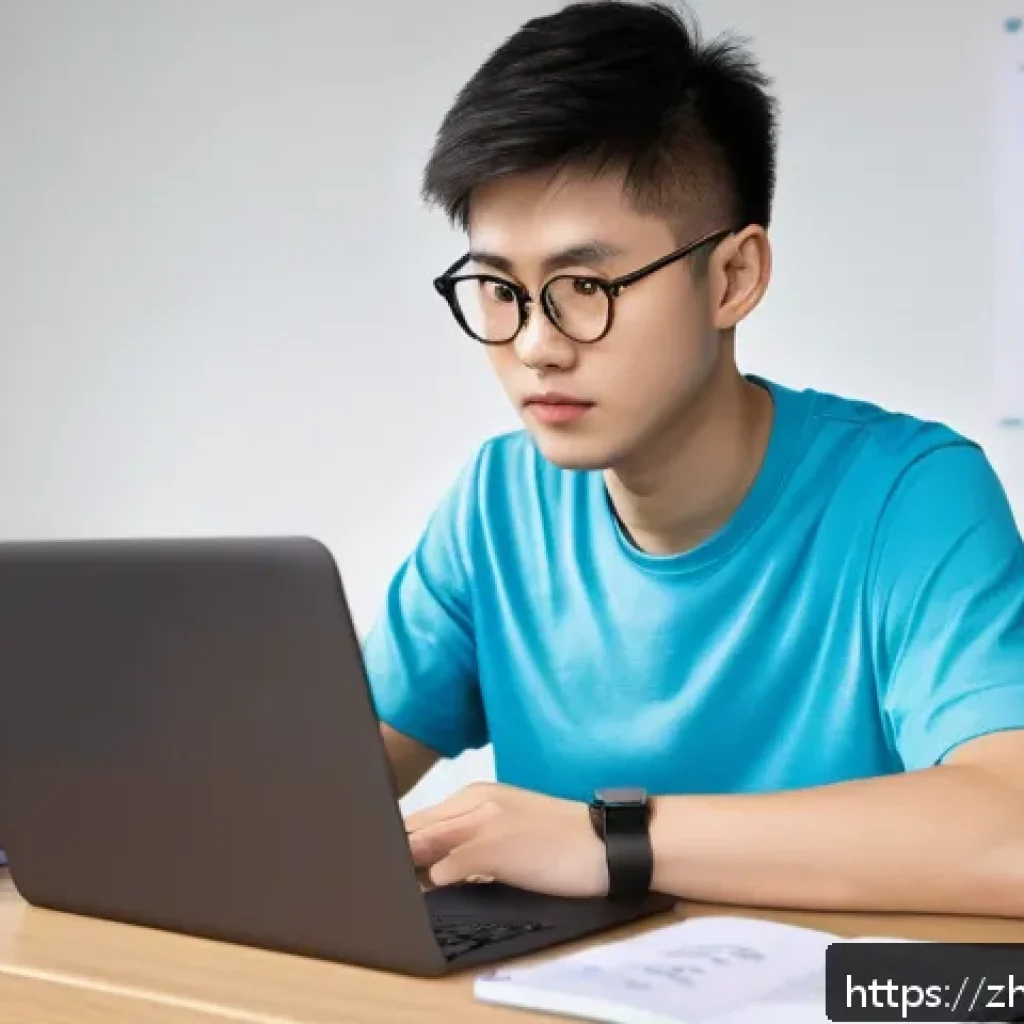 정보보안 실기 시험 대비 효과적인 학습 계획 - A modern study desk scene showing a young Chinese adult student focused on a laptop screen displayin...